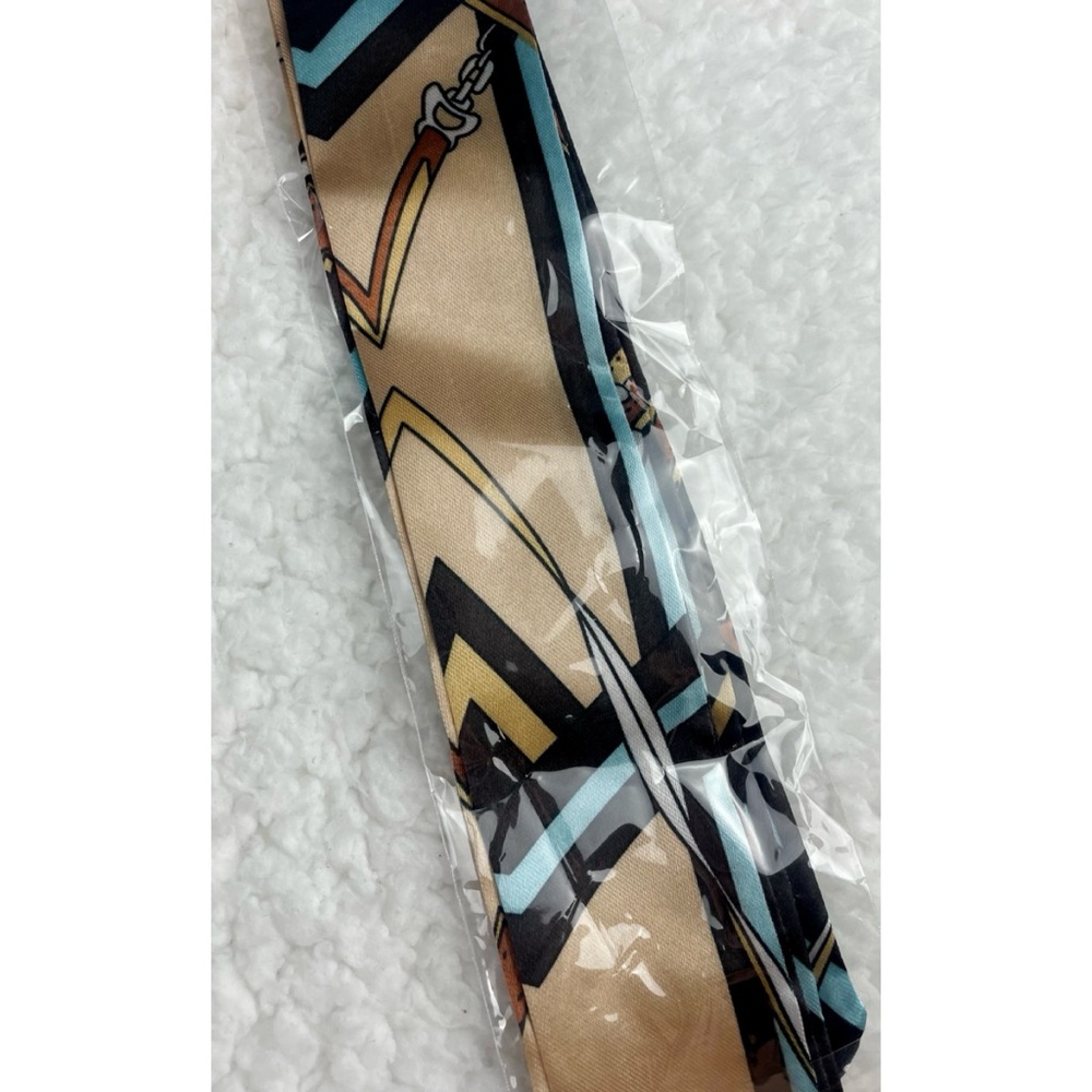 (NWOT) 3-Piece Multicolored Patterned Twilly Scarf Bundle - Picture 9 of 13
